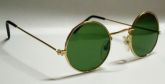 Estilo John Lennon Lentes De Cristal - Dourado c/ Verde