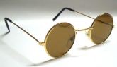 Estilo John Lennon Lentes De Cristal - Dourado c/ Marrom